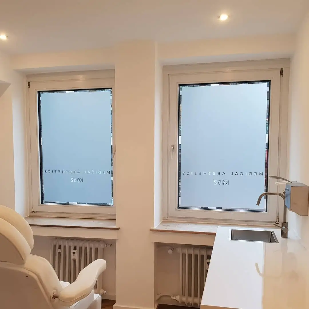Praxis Fenster folieren lassen Fensterfolierung